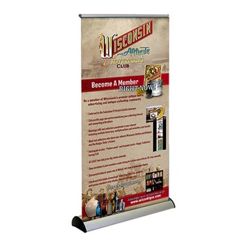 Free standing banner for Wisconsin Antique Advertising Club
